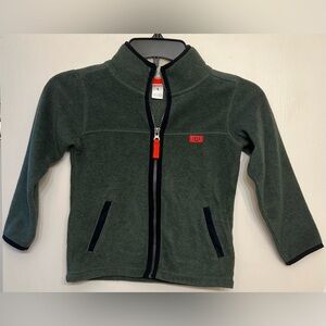 Carter's Green Fleece Zip-Up Sweater